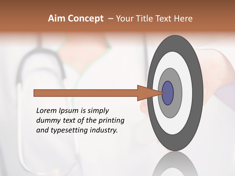 A Doctor Pointing At Someone With A Stethoscope PowerPoint Template