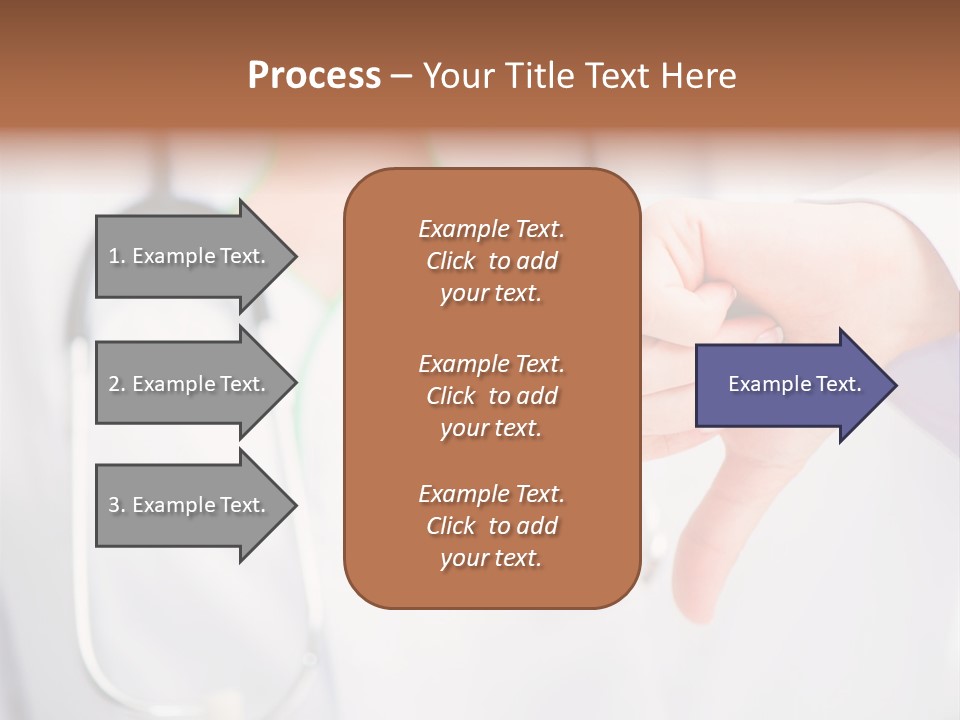 A Doctor Pointing At Someone With A Stethoscope PowerPoint Template