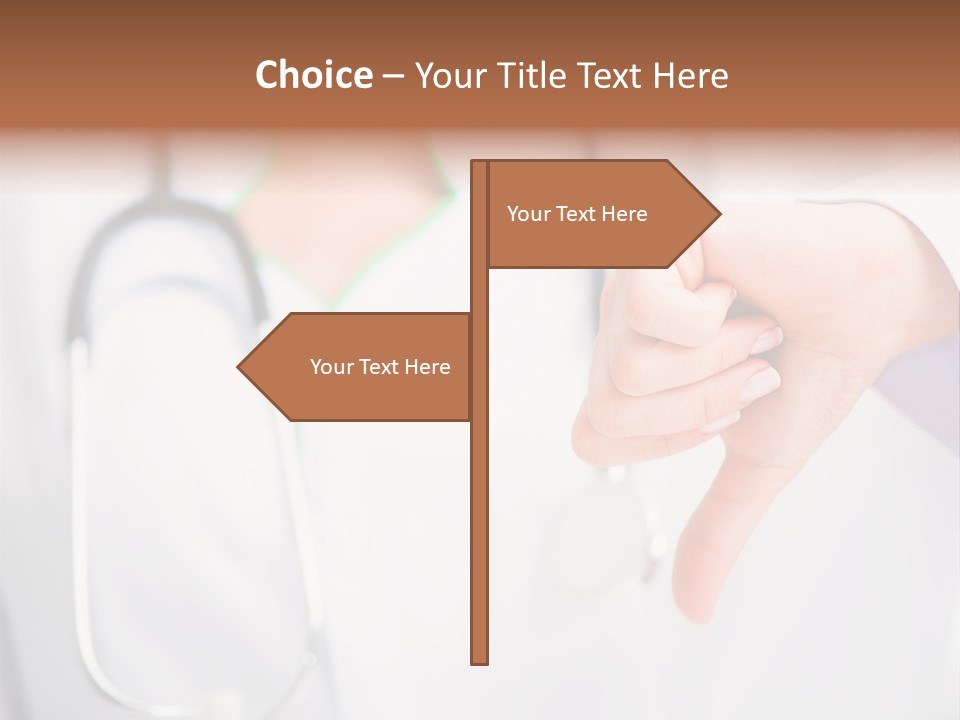 A Doctor Pointing At Someone With A Stethoscope PowerPoint Template