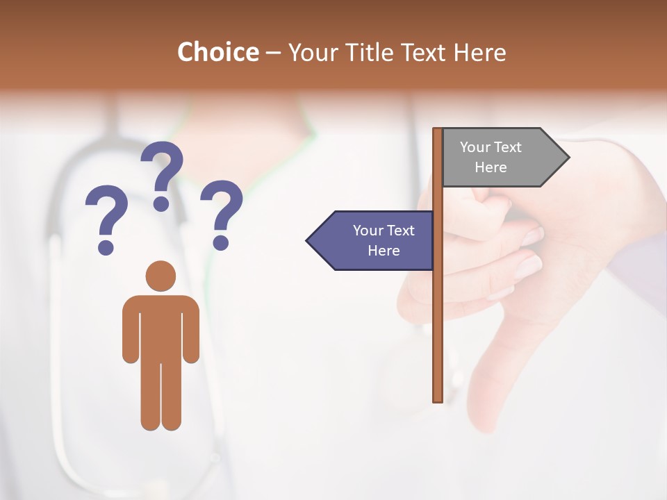 A Doctor Pointing At Someone With A Stethoscope PowerPoint Template