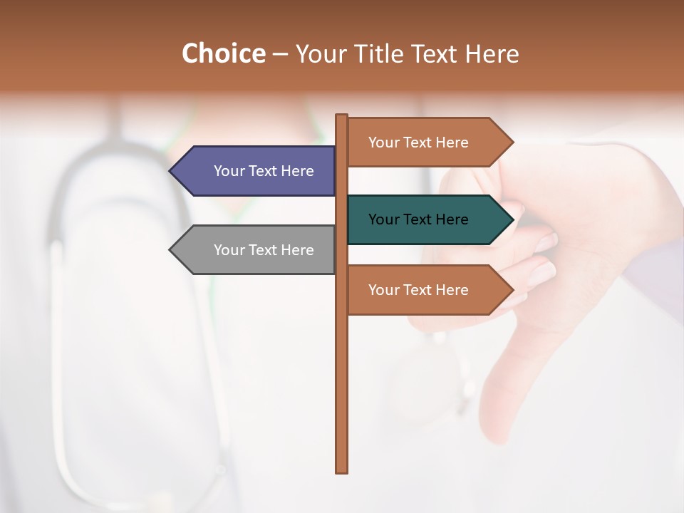 A Doctor Pointing At Someone With A Stethoscope PowerPoint Template