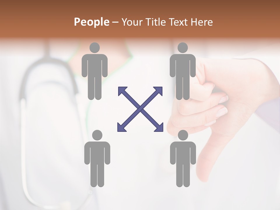 A Doctor Pointing At Someone With A Stethoscope PowerPoint Template