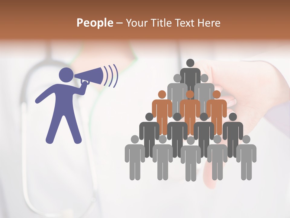 A Doctor Pointing At Someone With A Stethoscope PowerPoint Template