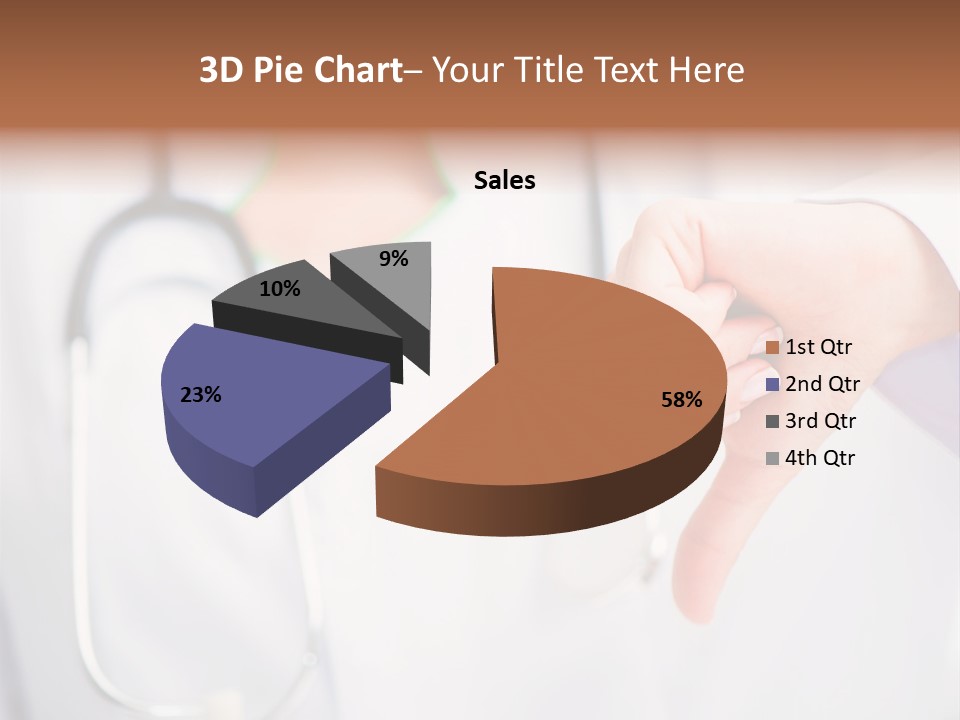 A Doctor Pointing At Someone With A Stethoscope PowerPoint Template