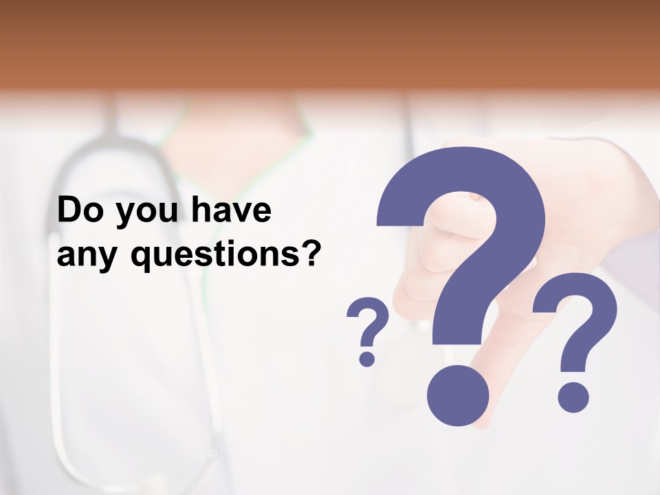 A Doctor Pointing At Someone With A Stethoscope PowerPoint Template