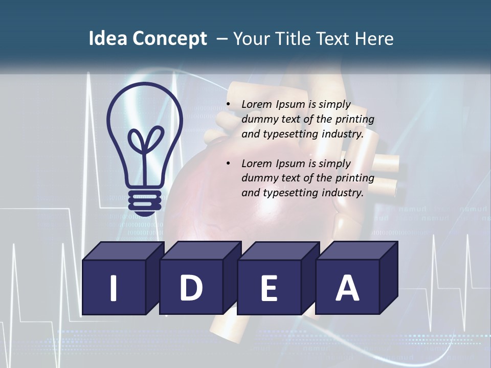 A Medical Powerpoint Presentation With A Heart PowerPoint Template