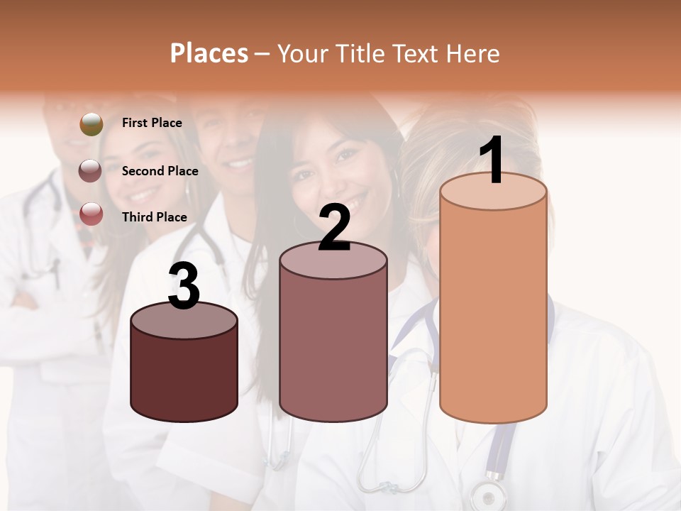 A Group Of Doctors Standing In A Row PowerPoint Template