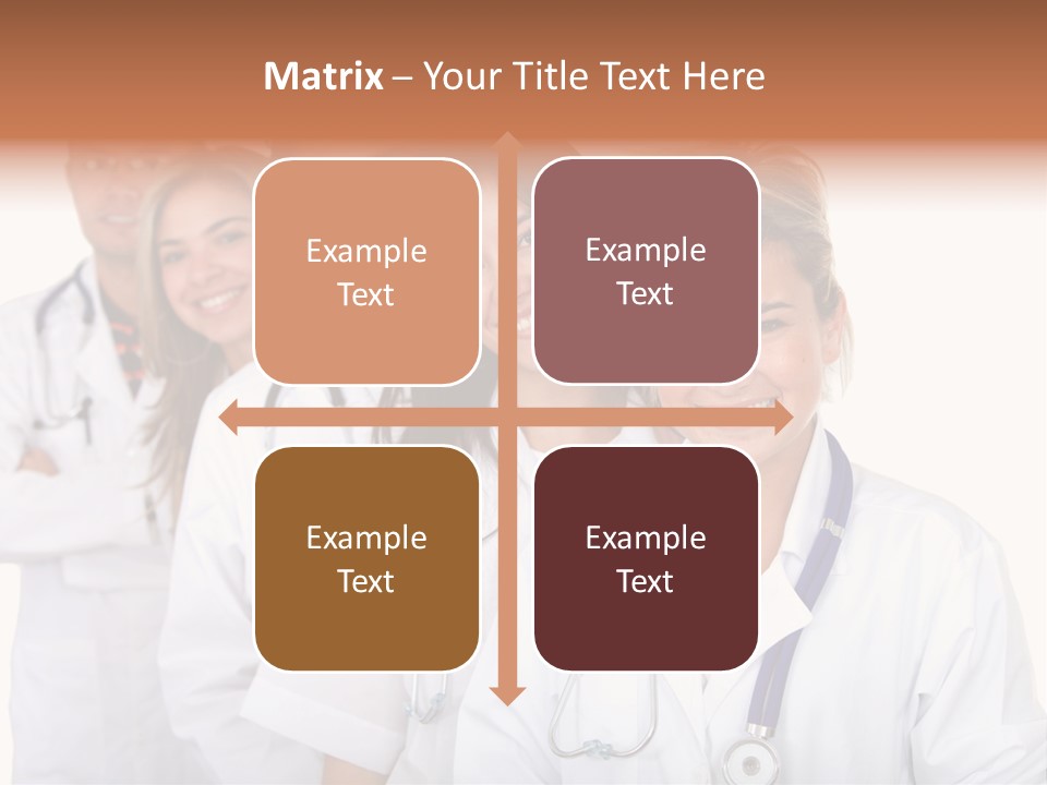 A Group Of Doctors Standing In A Row PowerPoint Template