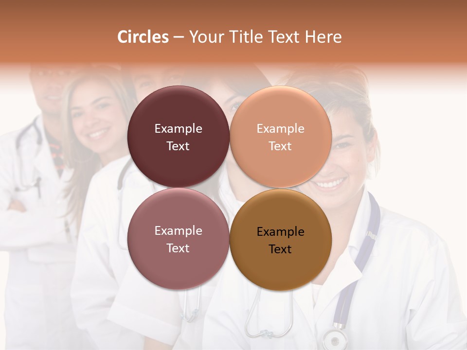A Group Of Doctors Standing In A Row PowerPoint Template