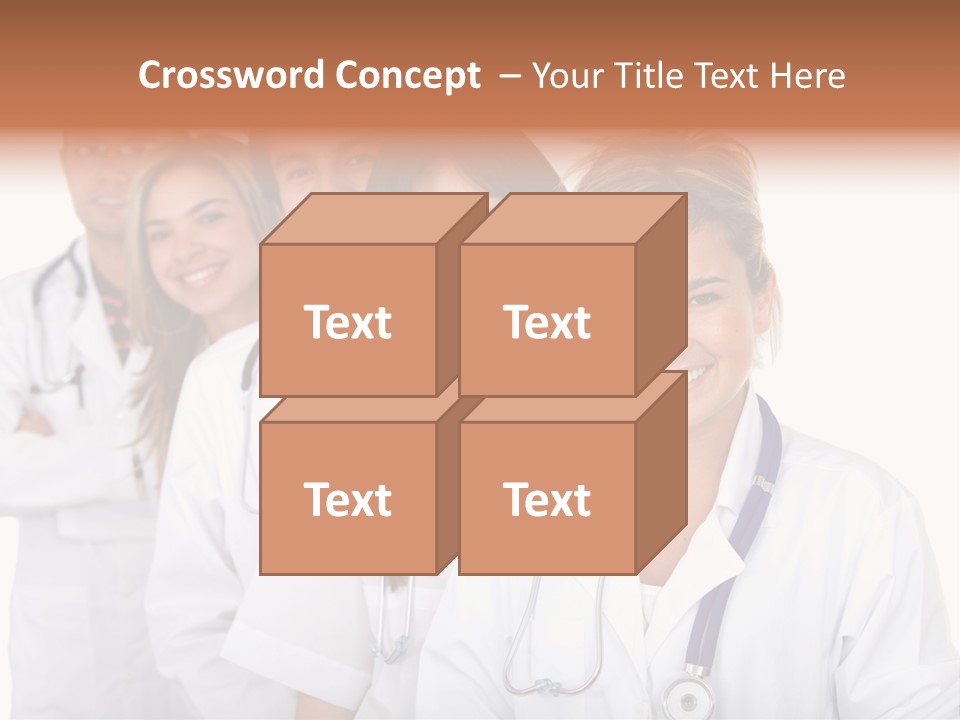 A Group Of Doctors Standing In A Row PowerPoint Template