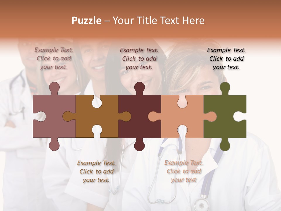 A Group Of Doctors Standing In A Row PowerPoint Template