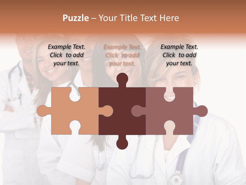 A Group Of Doctors Standing In A Row PowerPoint Template