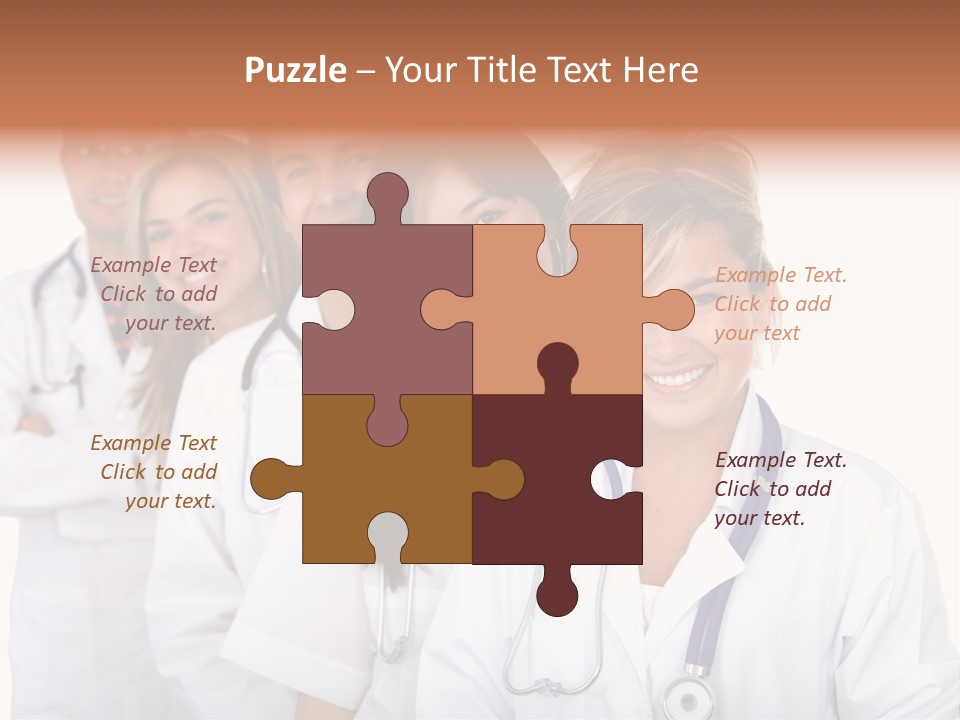 A Group Of Doctors Standing In A Row PowerPoint Template