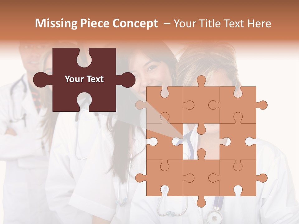 A Group Of Doctors Standing In A Row PowerPoint Template