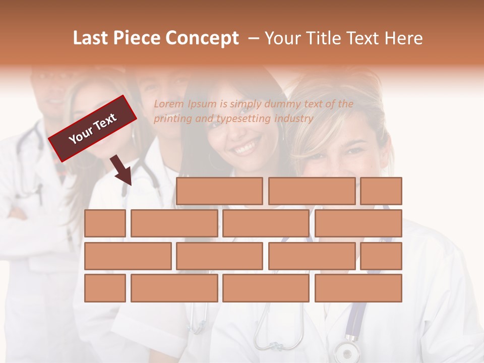 A Group Of Doctors Standing In A Row PowerPoint Template