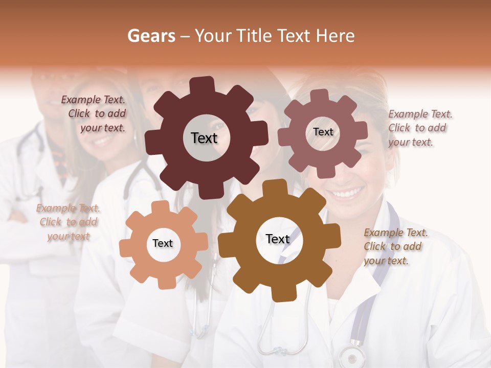 A Group Of Doctors Standing In A Row PowerPoint Template