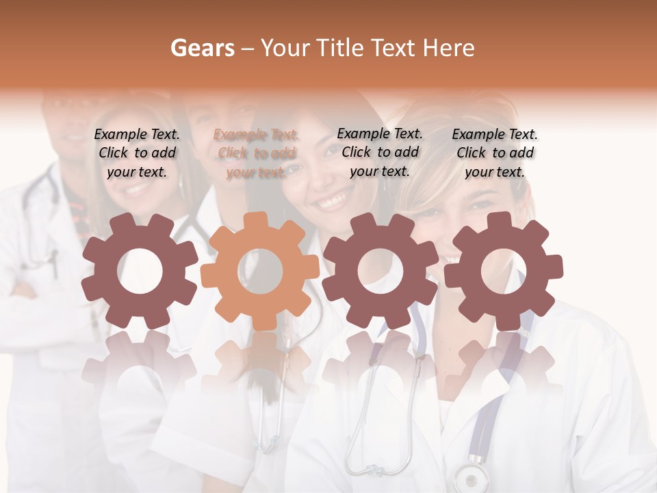 A Group Of Doctors Standing In A Row PowerPoint Template