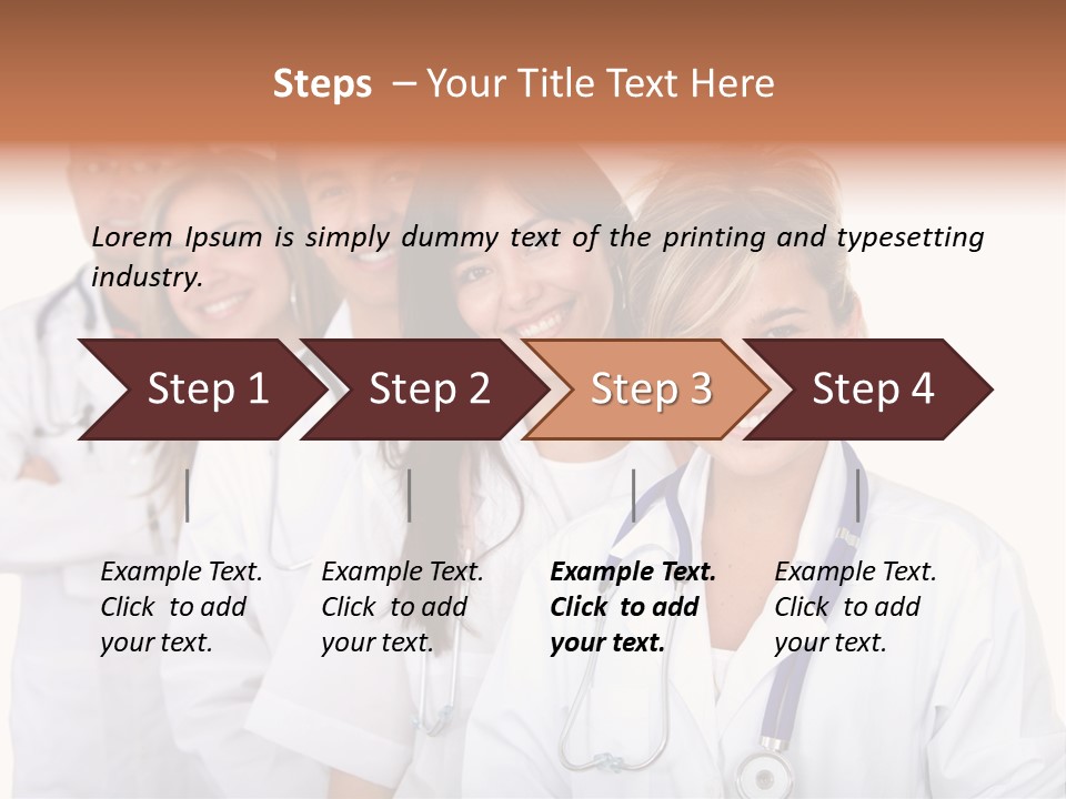 A Group Of Doctors Standing In A Row PowerPoint Template