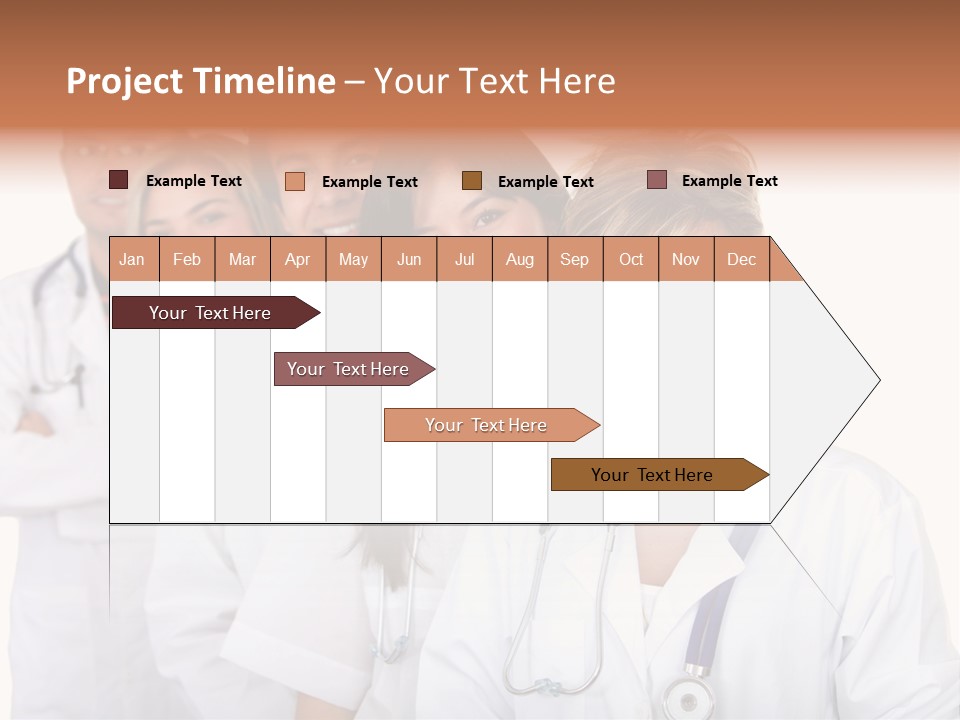 A Group Of Doctors Standing In A Row PowerPoint Template