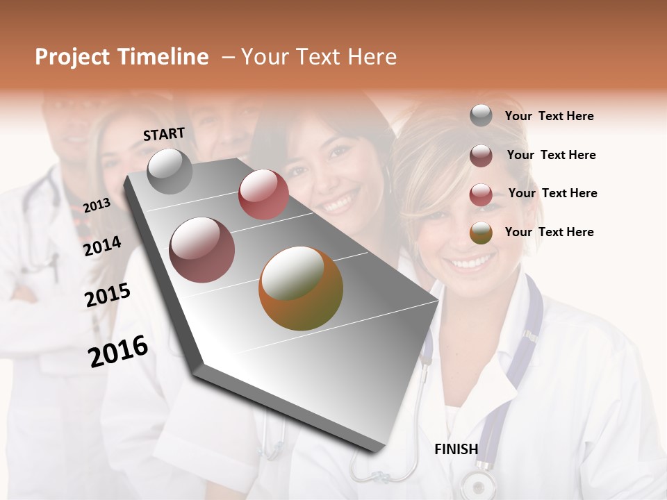 A Group Of Doctors Standing In A Row PowerPoint Template