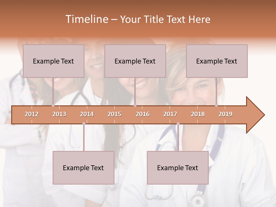A Group Of Doctors Standing In A Row PowerPoint Template