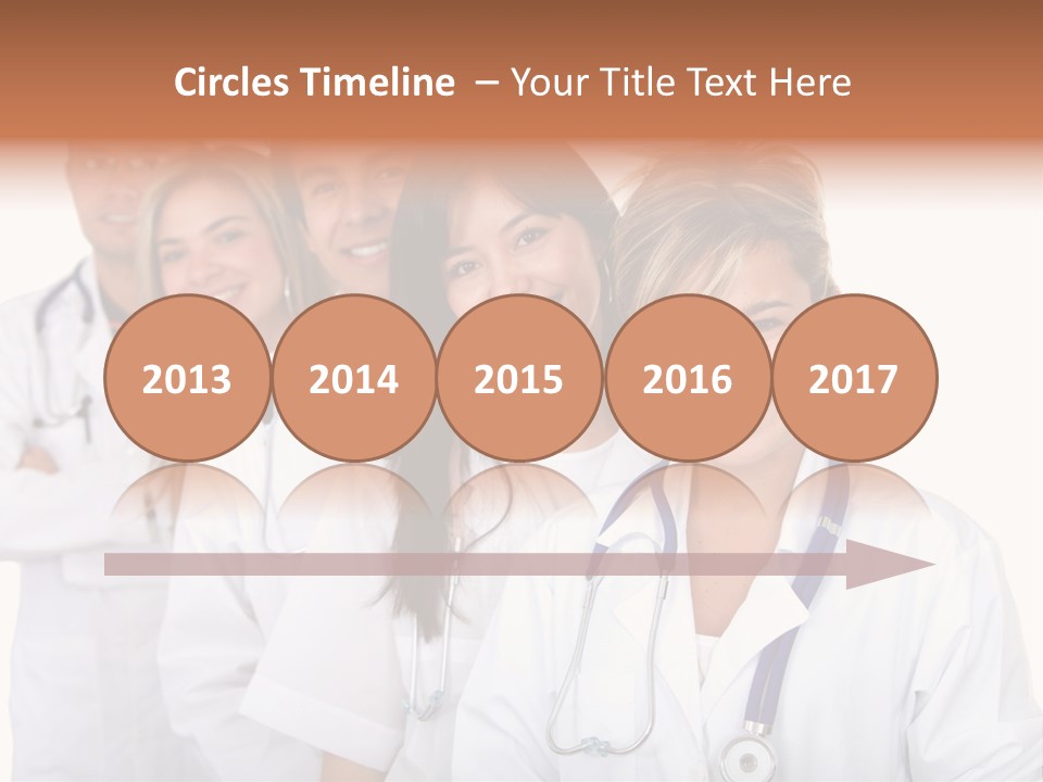 A Group Of Doctors Standing In A Row PowerPoint Template