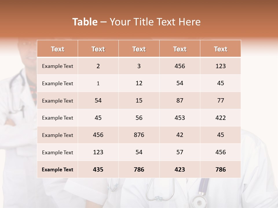 A Group Of Doctors Standing In A Row PowerPoint Template
