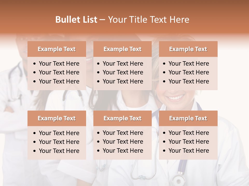 A Group Of Doctors Standing In A Row PowerPoint Template