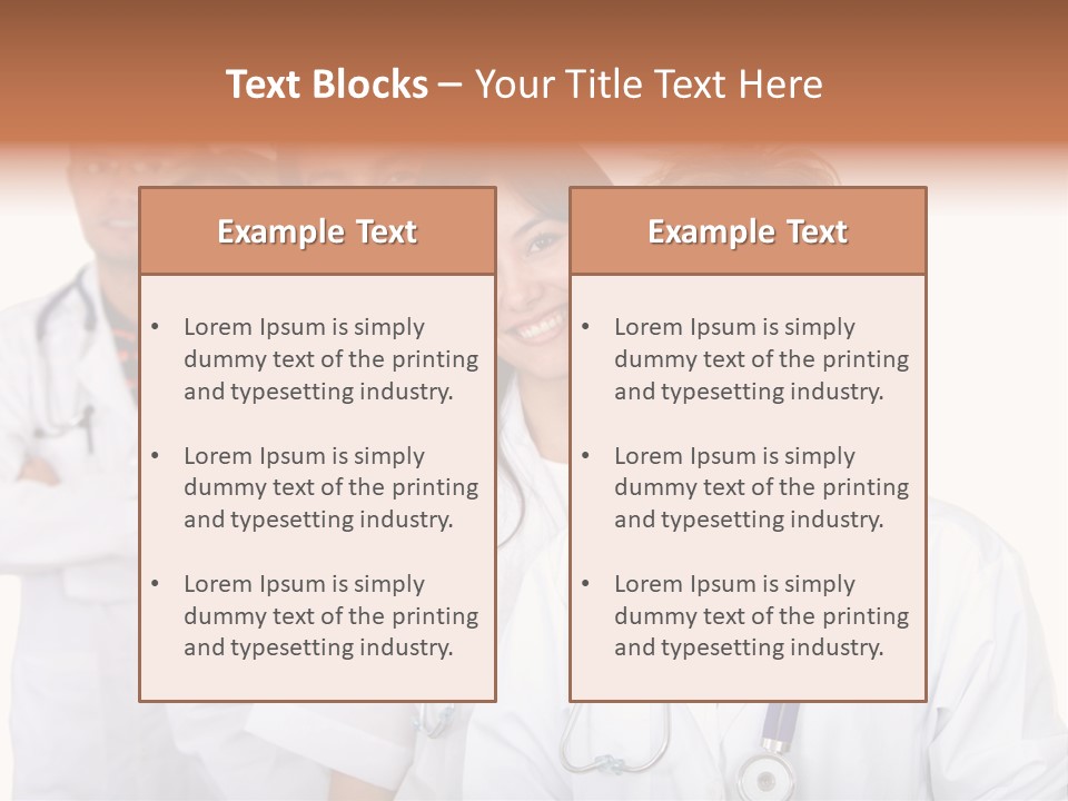 A Group Of Doctors Standing In A Row PowerPoint Template