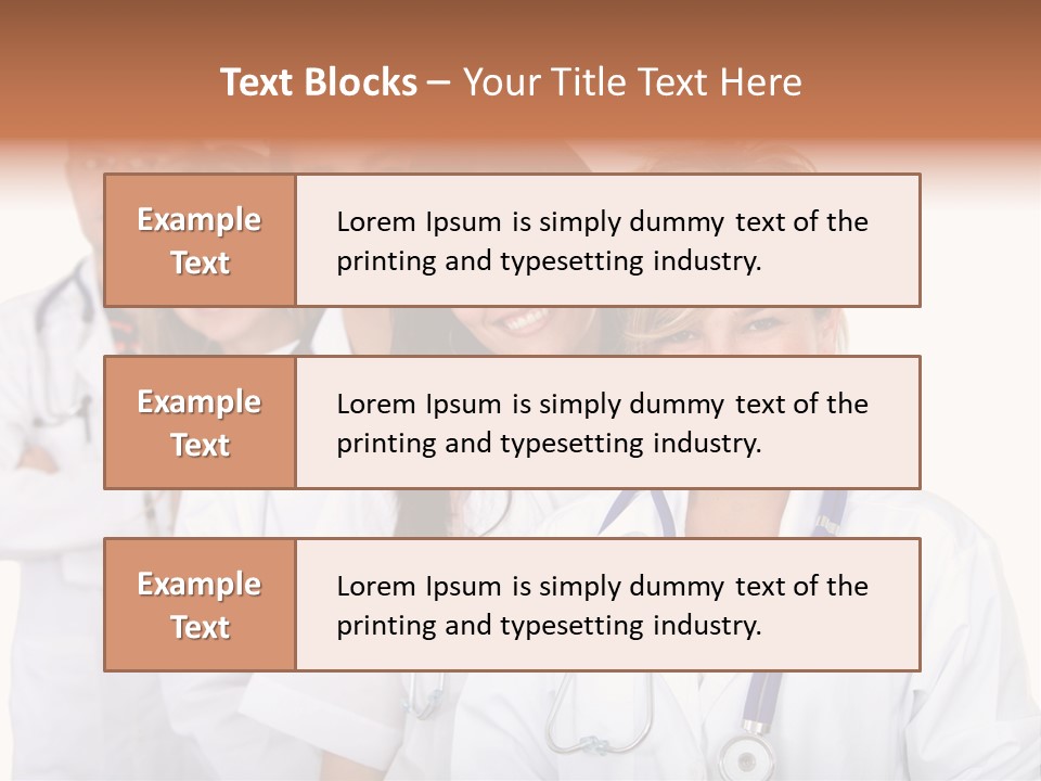 A Group Of Doctors Standing In A Row PowerPoint Template