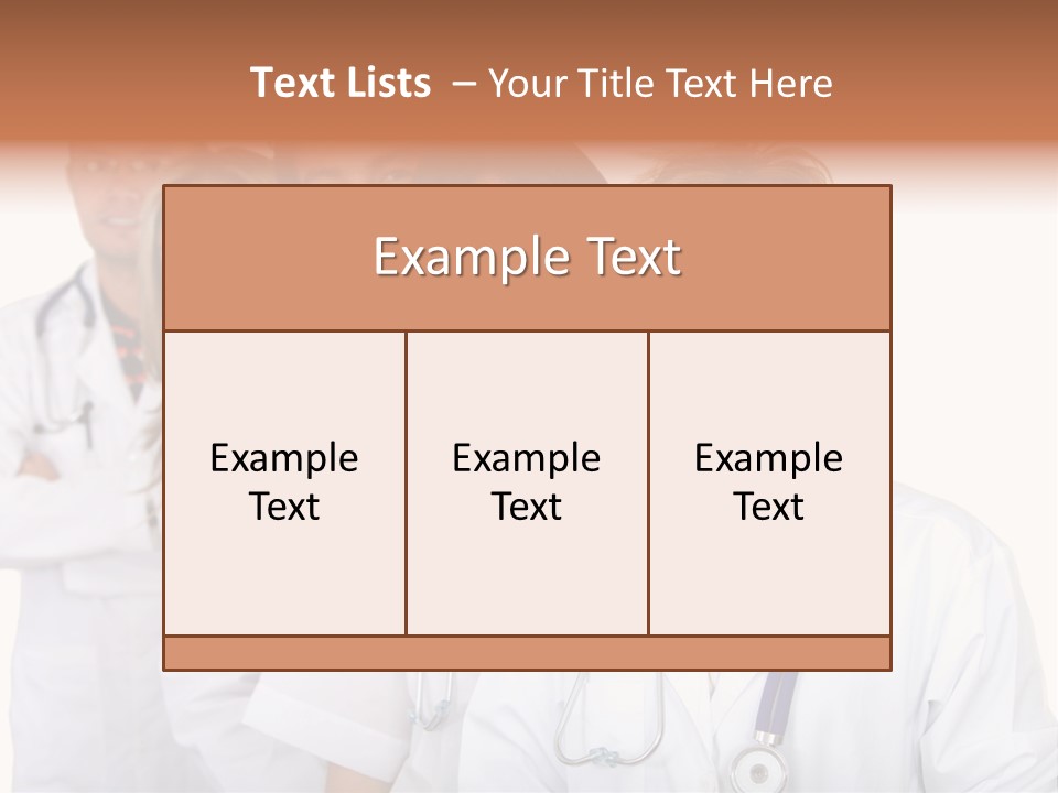 A Group Of Doctors Standing In A Row PowerPoint Template