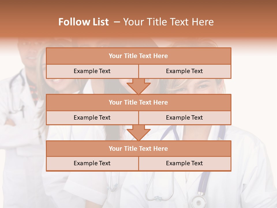 A Group Of Doctors Standing In A Row PowerPoint Template