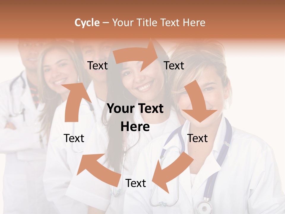 A Group Of Doctors Standing In A Row PowerPoint Template