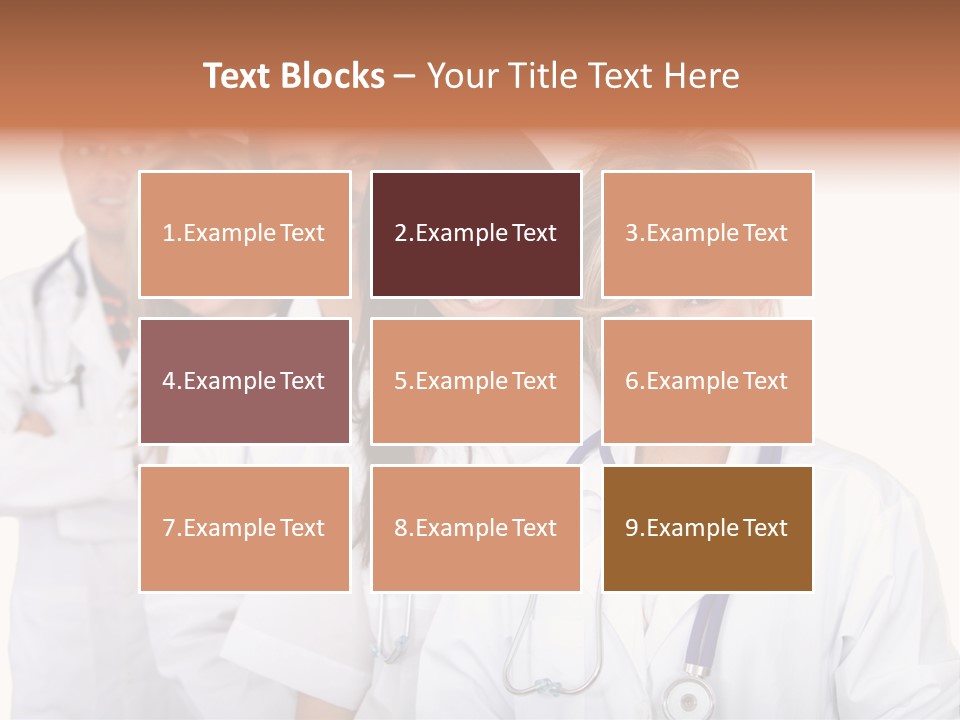 A Group Of Doctors Standing In A Row PowerPoint Template
