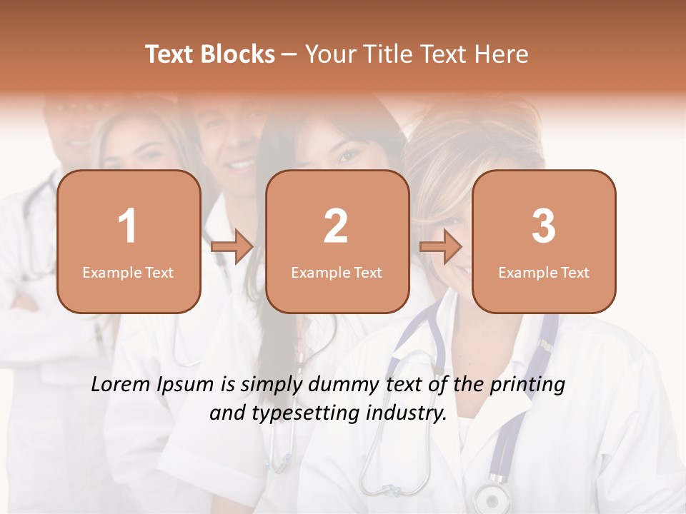 A Group Of Doctors Standing In A Row PowerPoint Template
