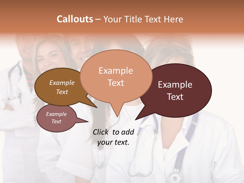 A Group Of Doctors Standing In A Row PowerPoint Template