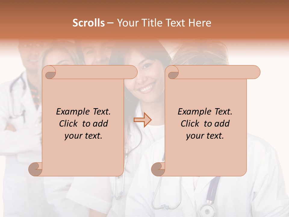 A Group Of Doctors Standing In A Row PowerPoint Template