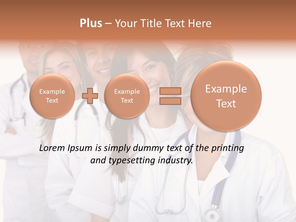 A Group Of Doctors Standing In A Row PowerPoint Template