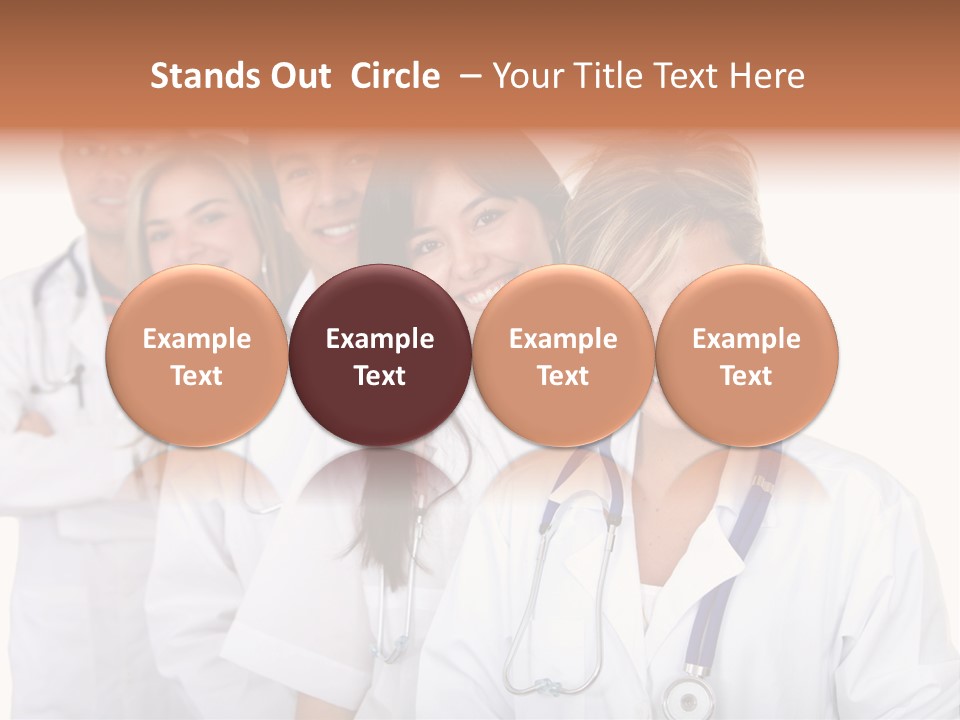 A Group Of Doctors Standing In A Row PowerPoint Template