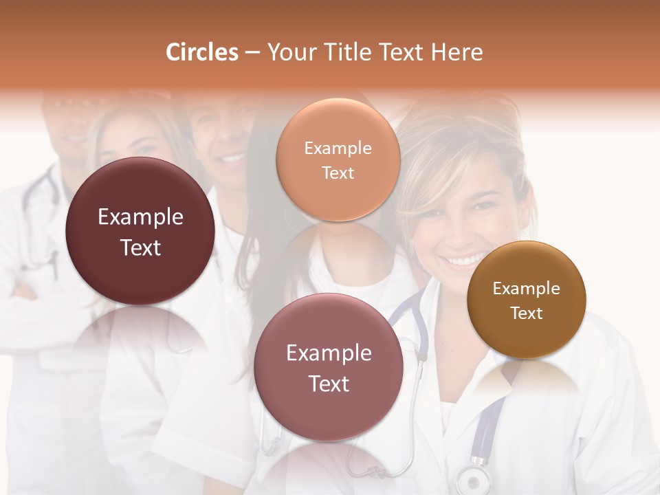 A Group Of Doctors Standing In A Row PowerPoint Template