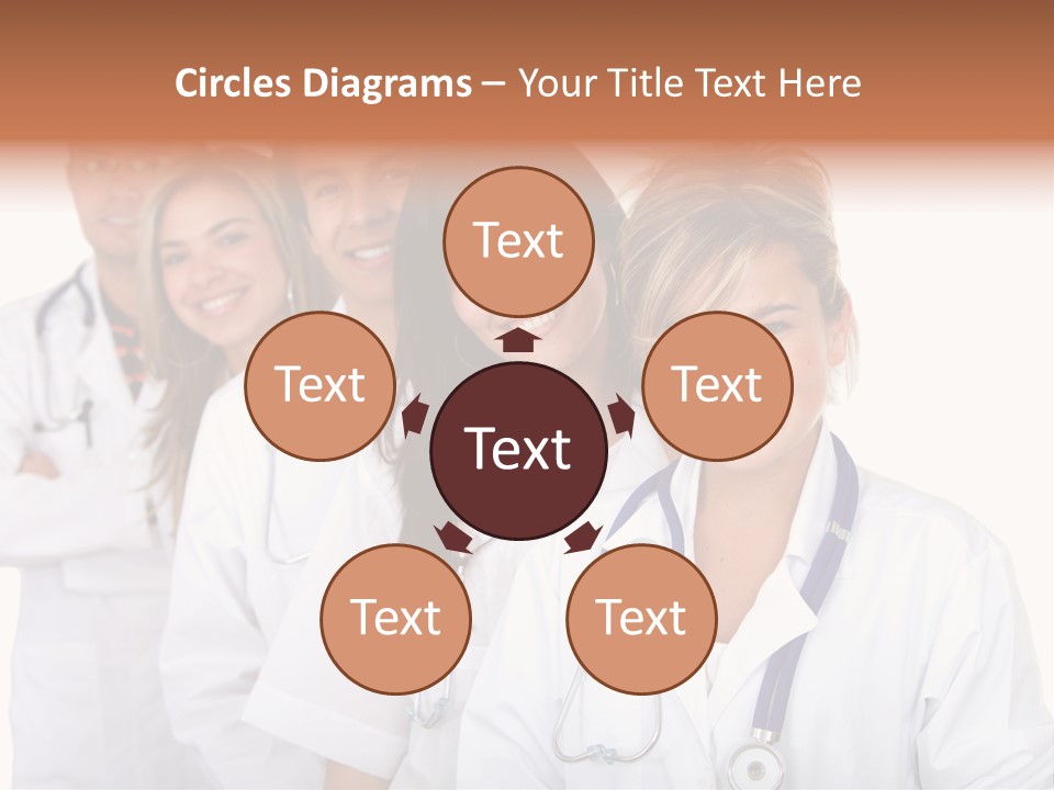 A Group Of Doctors Standing In A Row PowerPoint Template