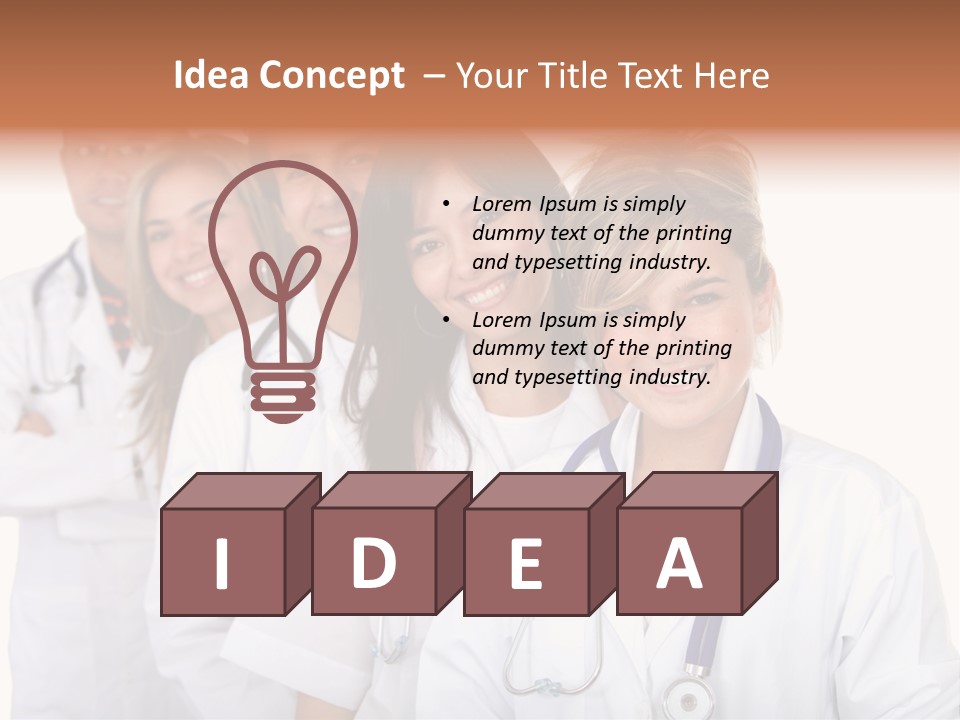 A Group Of Doctors Standing In A Row PowerPoint Template