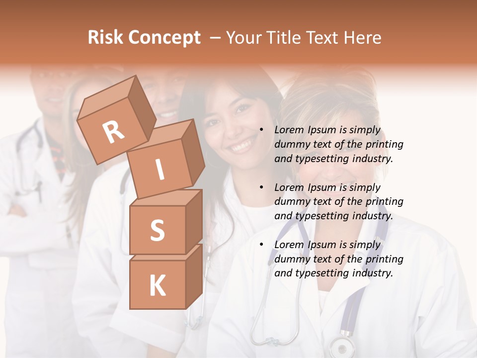 A Group Of Doctors Standing In A Row PowerPoint Template