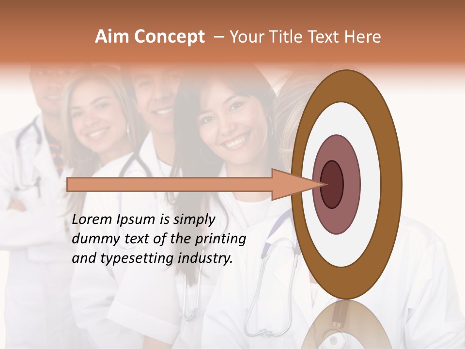 A Group Of Doctors Standing In A Row PowerPoint Template
