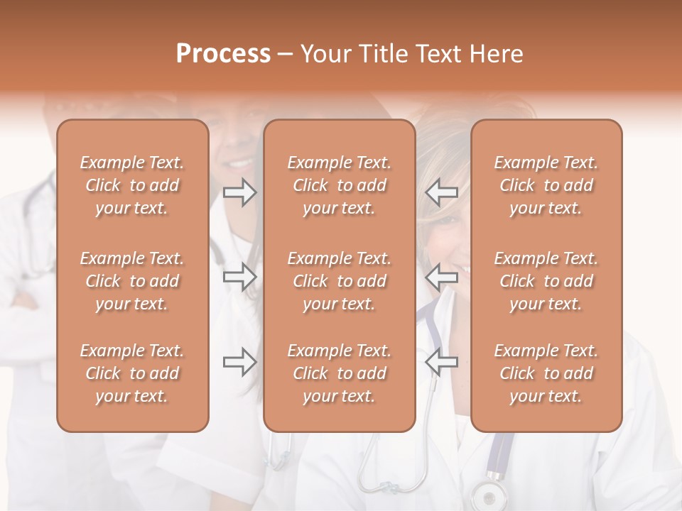 A Group Of Doctors Standing In A Row PowerPoint Template