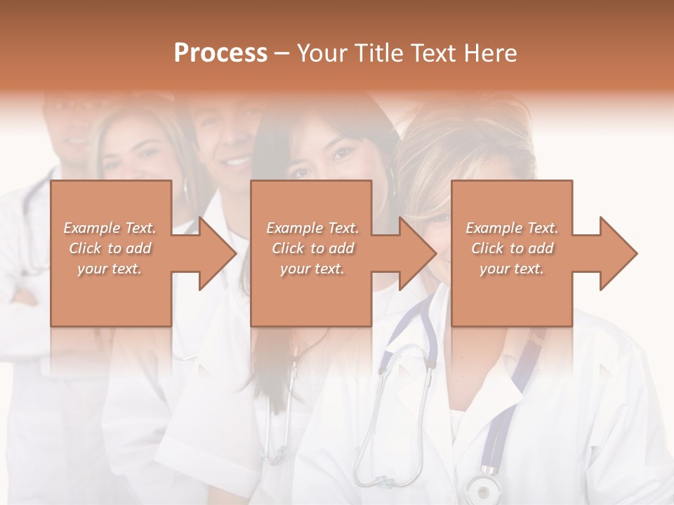 A Group Of Doctors Standing In A Row PowerPoint Template