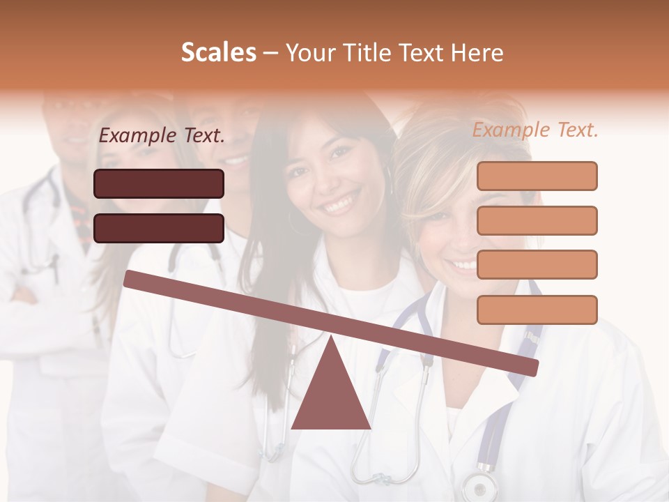 A Group Of Doctors Standing In A Row PowerPoint Template