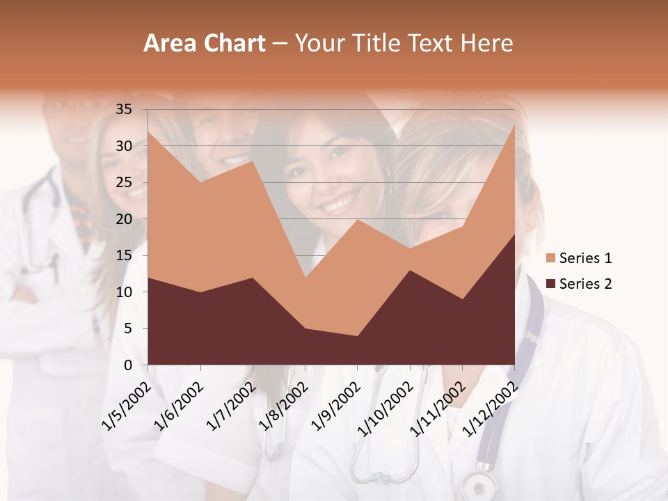 A Group Of Doctors Standing In A Row PowerPoint Template