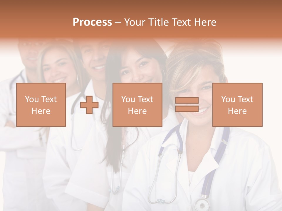 A Group Of Doctors Standing In A Row PowerPoint Template