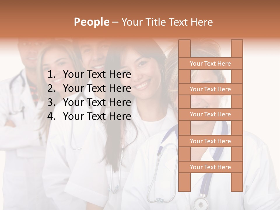 A Group Of Doctors Standing In A Row PowerPoint Template